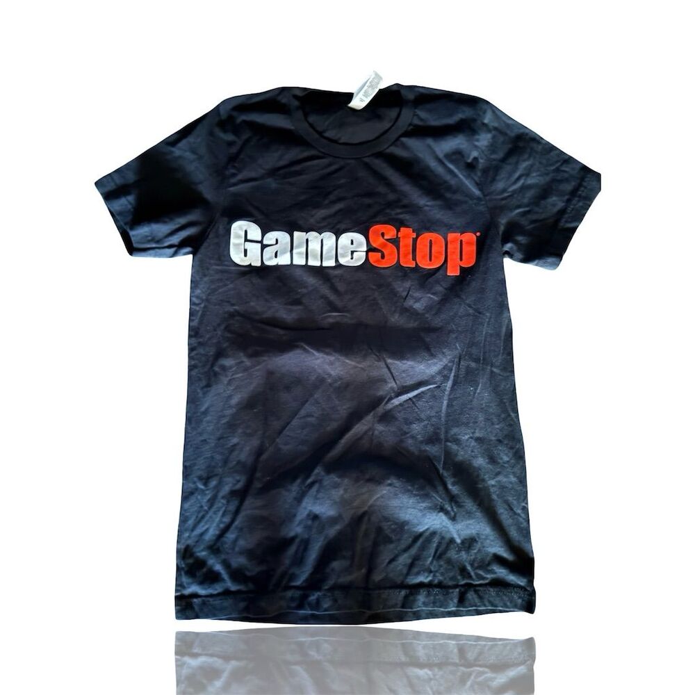 GameStop Logo T-Shirt Black Unisex Size S Gaming Graphic Tee